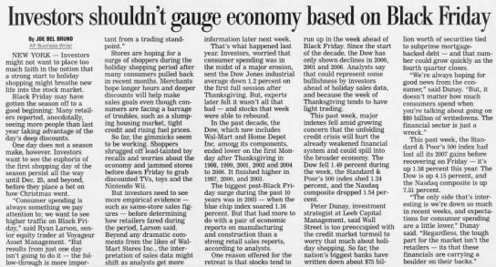 Investors shouldn't gauge economy based on Black Friday